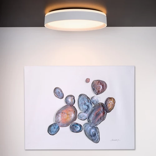 Lucide NURIA - Lámpara de techo - Ø 40 cm - LED 3 StepDim - 1x24W 2700K - Blanco - ambiente 1